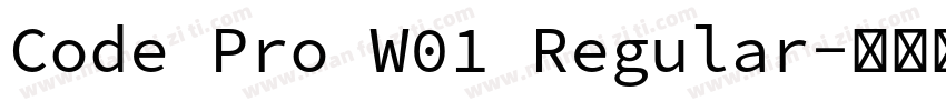 Code Pro W01 Regular字体转换
